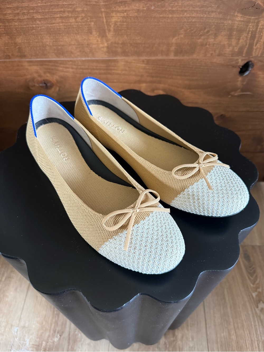 Rothy’s Beige and Cream Ballet Flats